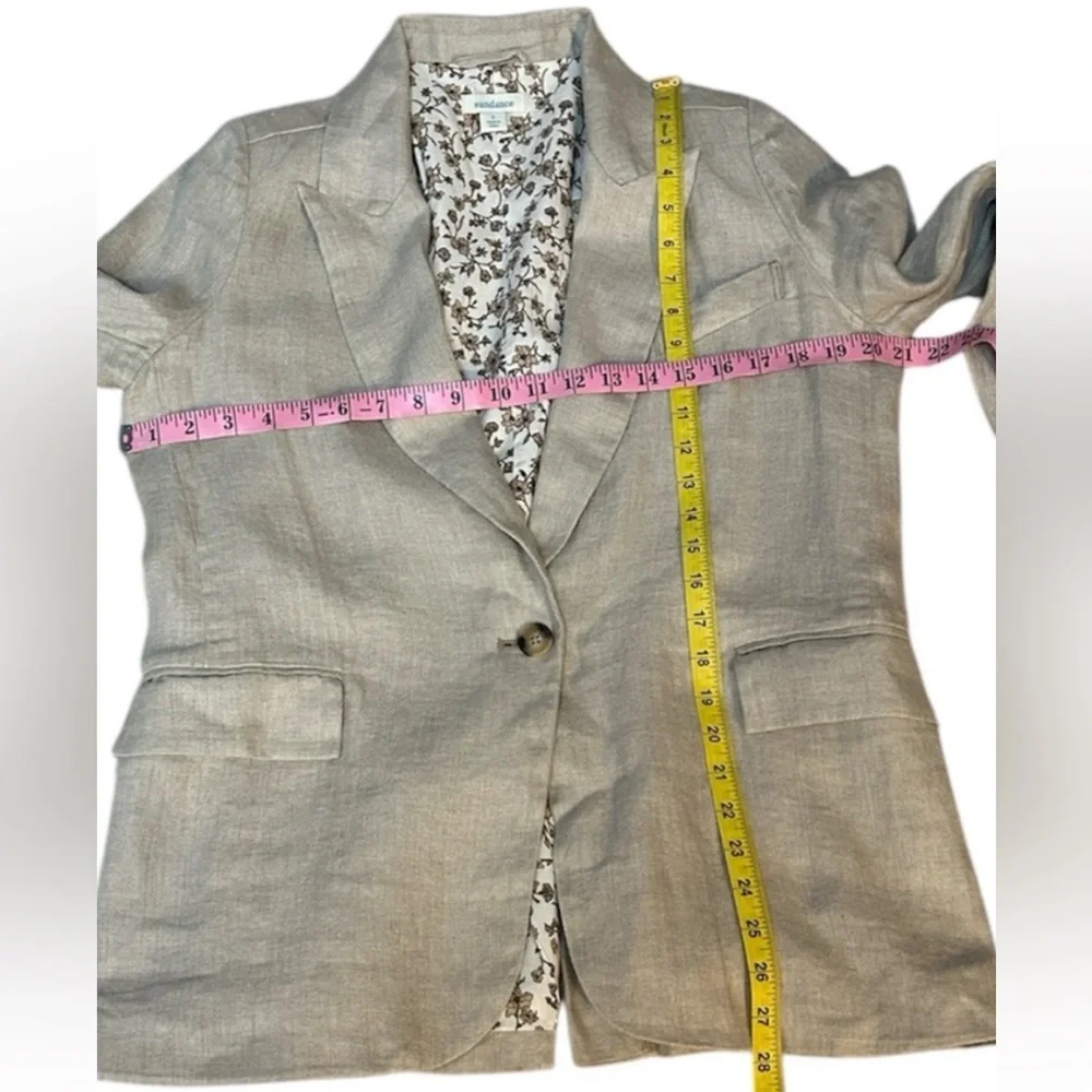 Sundance Light Tan Sophia Blazer linen size S - Picture 4 of 11